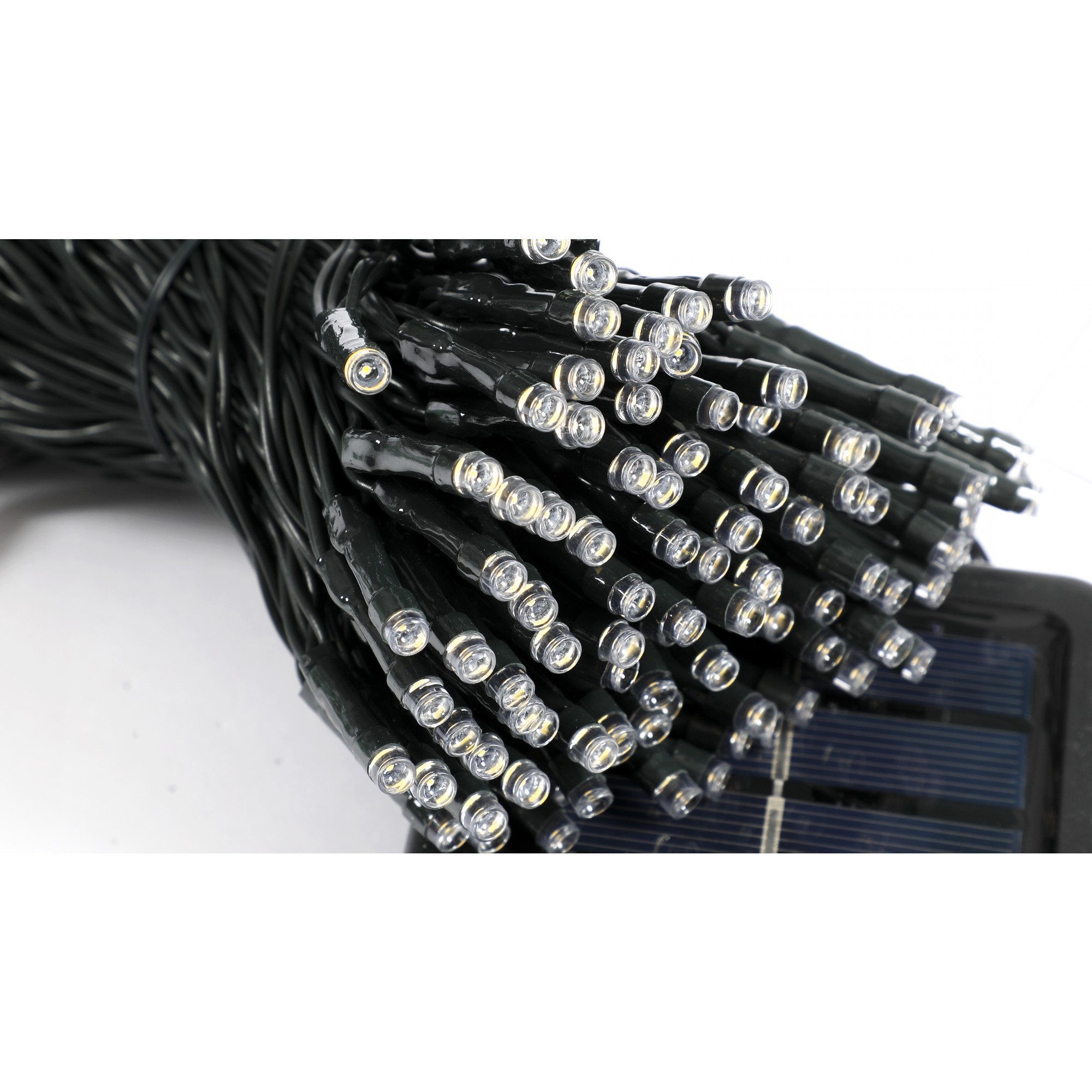 Instalatie Craciun, 20 metri, 200 de LED-uri, alb cald, cu energie solara, fir de cupru, liniar, interior/exterior,  [3]