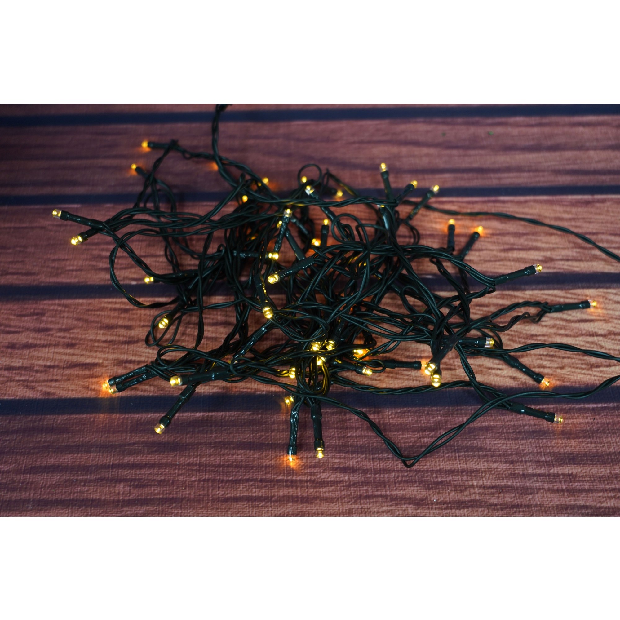 Instalatie Craciun, 32 metri, 300 de LED-uri, Alb Cald, cu energie solara, fir de cupru, liniar, interior/exterior,  [6]