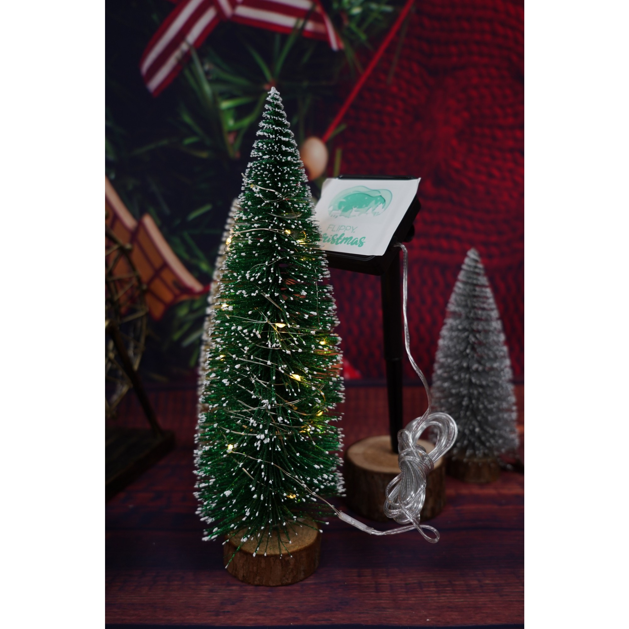 Instalatie Craciun, 5 metri, 50 de LED-uri, alb cald, cu energie solara, fir de cupru, liniar, interior/exterior,  [4]