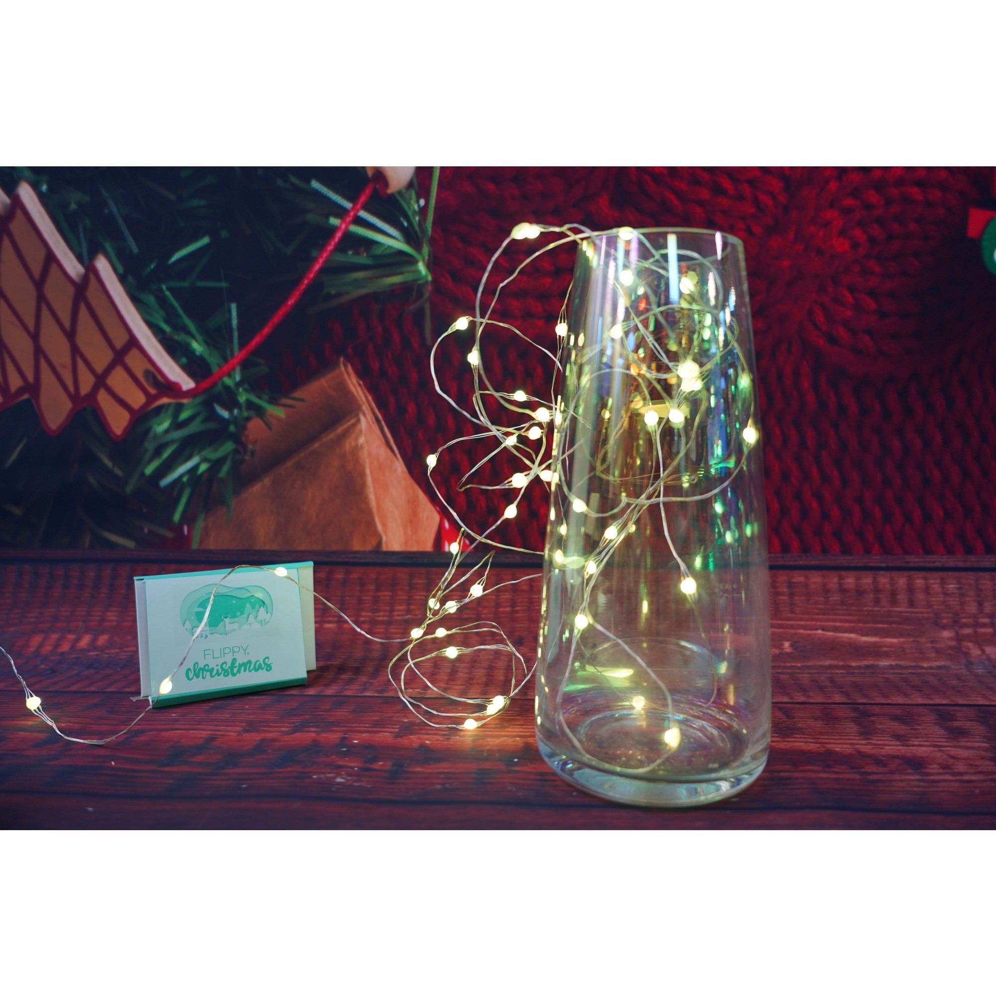 Instalatie Craciun, 5 metri, 50 LED-uri, telecomanda 32 de functii, multicolor RBG, fir cupru, USB, interior,  [4]