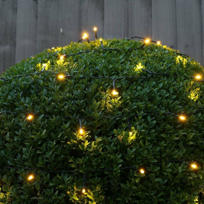 Instalatie Craciun liniara, cu transformator, 20 m, Alb Cald, 200 LED-uri V5, 8 jocuri de lumini, fir verde,  [7]