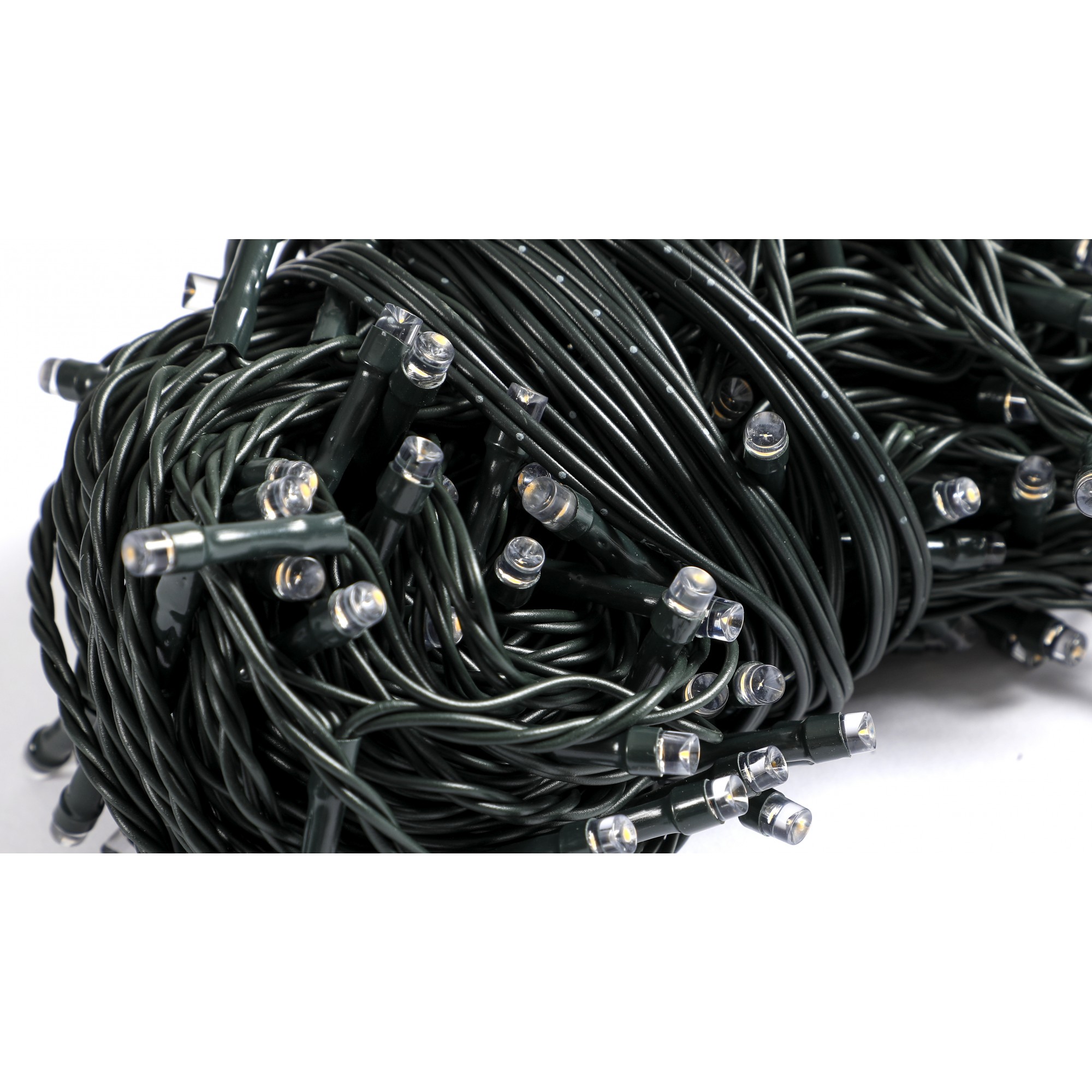 Instalatie Craciun liniara, cu transformator, 20 m, Alb Cald, 200 LED-uri V5, 8 jocuri de lumini, fir verde,  [4]