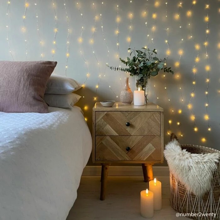 Instalatie Craciun Tip Turturi, IP44, 5 m, 143 Led-uri, Alb cald, 8 jocuri de lumini, 31V, Interconectabila, Prelungitor 3 m inclus, Fir Cupru, , Interior/Exterior [2]