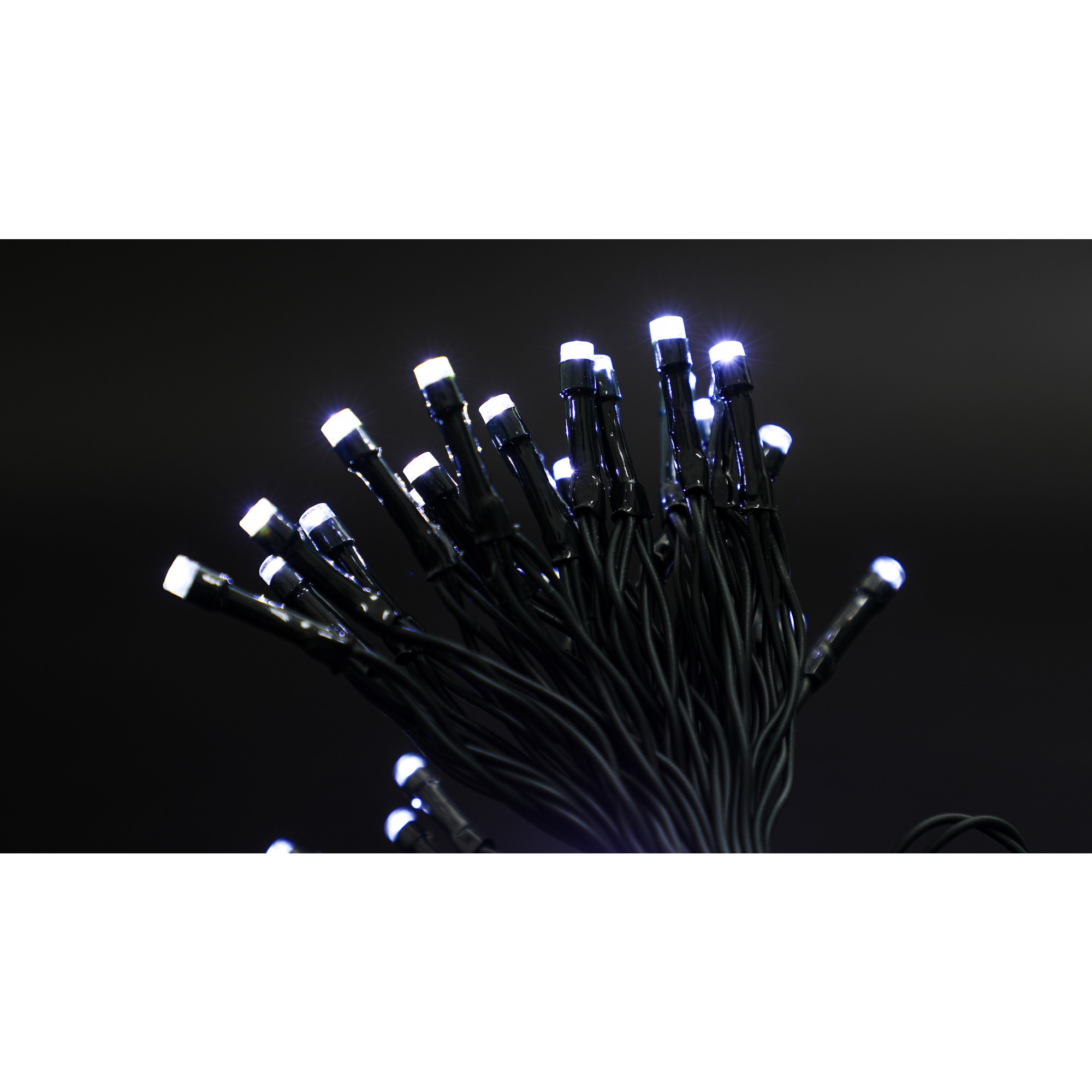 Instalatie de Craciun cu Baterii Tip Liniar, 2 jocuri de lumini, Fir Verde 5 m 50 LED -uri, Alb Rece [8]