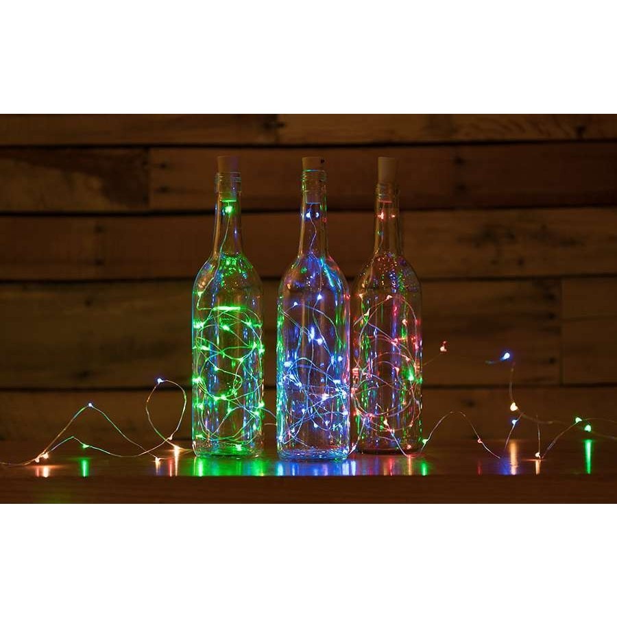 Instalatie de Craciun, Liniara, 20 m, Baterii, 200 LED-uri, Multicolor, 2 Jocuri de Lumini, Fir Cupru, Interior/Exterior,  [11]