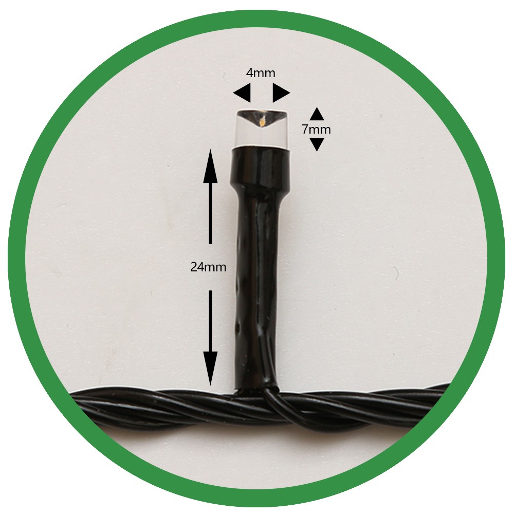 Instalatie de Craciun, ®, Tip Liniara, Fir Negru, 9 m, 100 LED-uri, Interconectabila, Alb Cald [7]