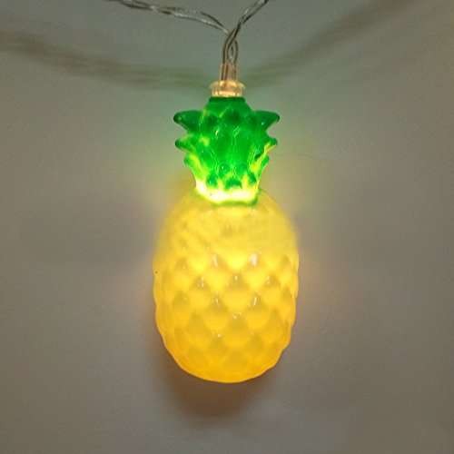 Instalatie de Craciun, ®, Tip Sir cu Baterii, 1.5 m, 10 LED-uri, Model Ananas, Galben [4]