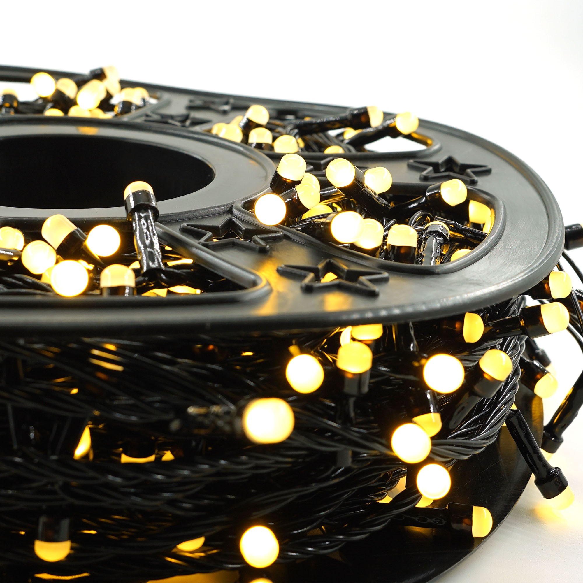 Instalatie de Craciun Liniara Yoto, 50 m, 1 m Prelungitor 220V, 498 LED, 8 Jocuri de Lumini, Controler, Fir Negru, Utilizare Interior/Exterior, Protectie anti-inghet, Fir Cupru, Alb Cald [6]