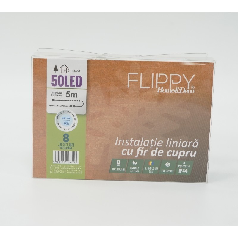 Instalatie Liniara de Craciun, 15 m, 150 Led-uri, Alb Rece, 8 jocuri de lumini, Transformator, Interconectabila, Prelungitor 5 m inclus, Fir Cupru,  [11]
