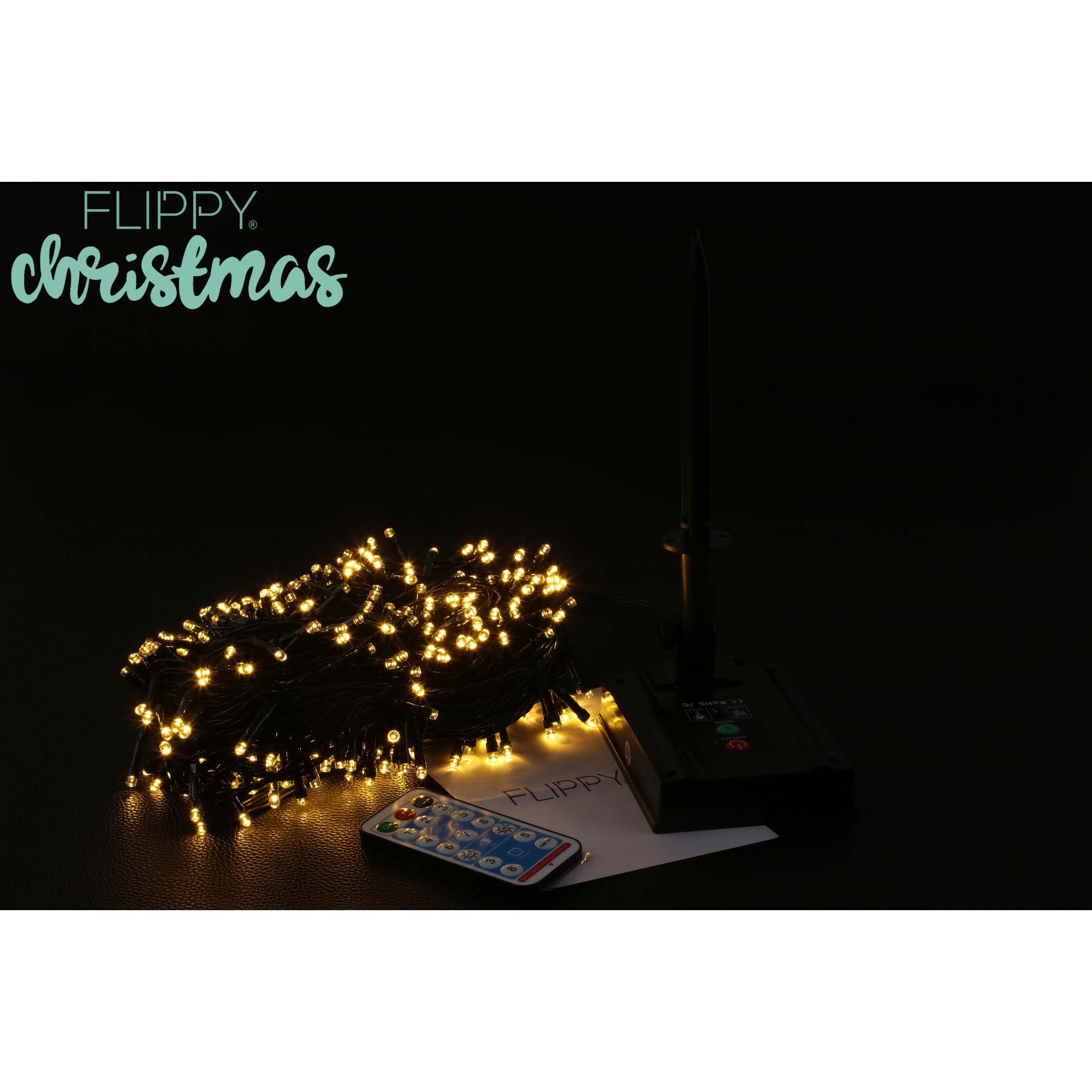 Instalatie luminoasa de Craciun cu LED, 300 LED-uri, 32 metri lungime, 8 programe, interior/exterior, incarcare solara, alb cald,  [3]