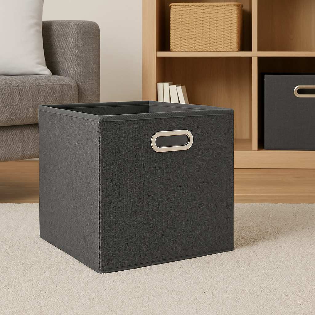 Cutie depozitare 5Five, polipropilena, pliabila, 31x31x31 cm, gri inchis [4]