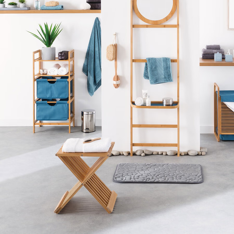 Taburet pliabil 5Five din bambus, 40x32x45 cm, maro caramel [2]