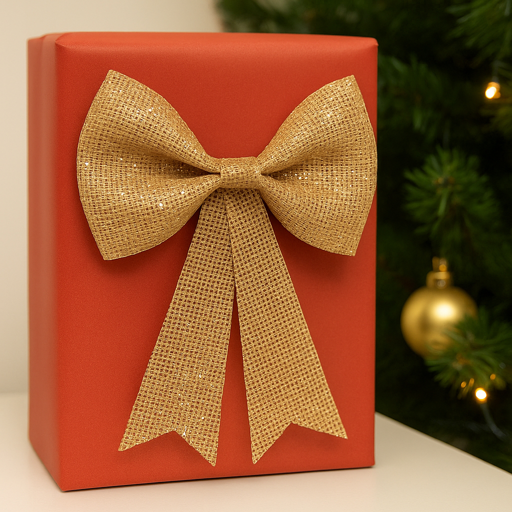 Fundita decorativa cu paiete pentru bradul de Craciun, 19x24 cm, auriu [4]