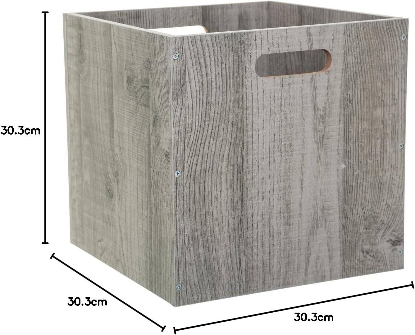 Cutie depozitare 5Five din lemn MDF, pentru raft, 30x30x30 cm, gri [2]