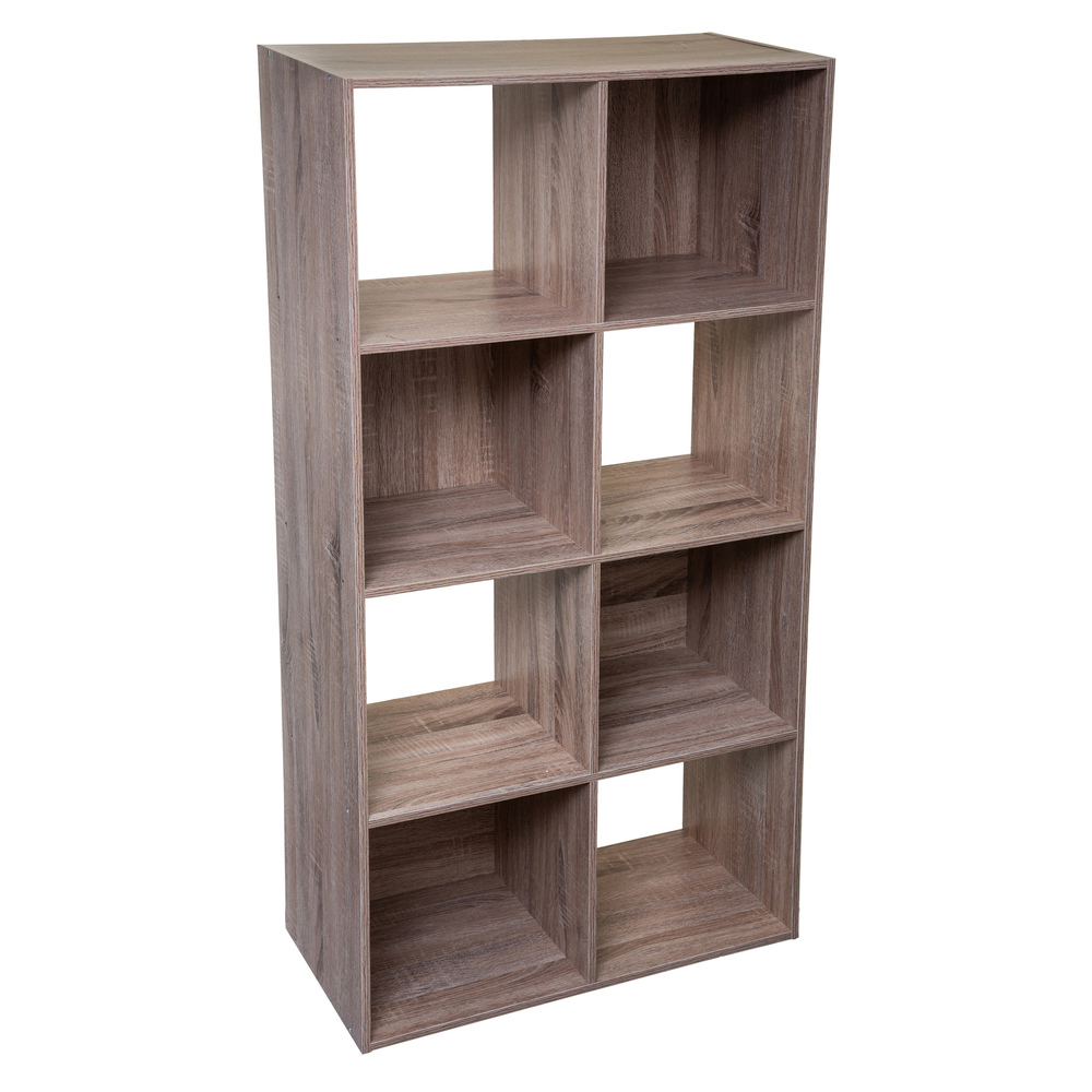 MOBILIER - Biblioteca 5Five Mix n&apos;Modul cu 8 compartimente, finisaj natural, 67x32x134 cm, bej