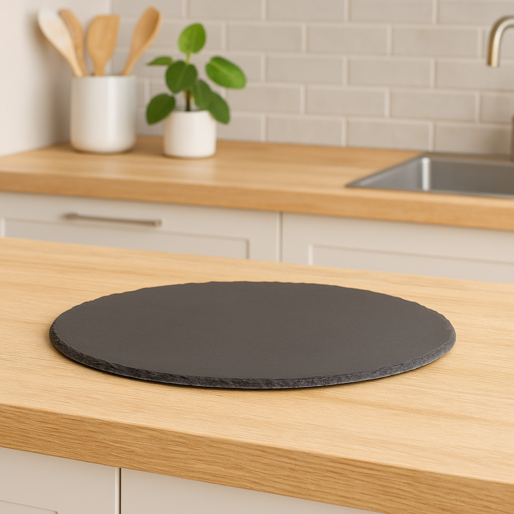 Platou servire Atmosphera ardezie, diametru 32 cm, negru [2]