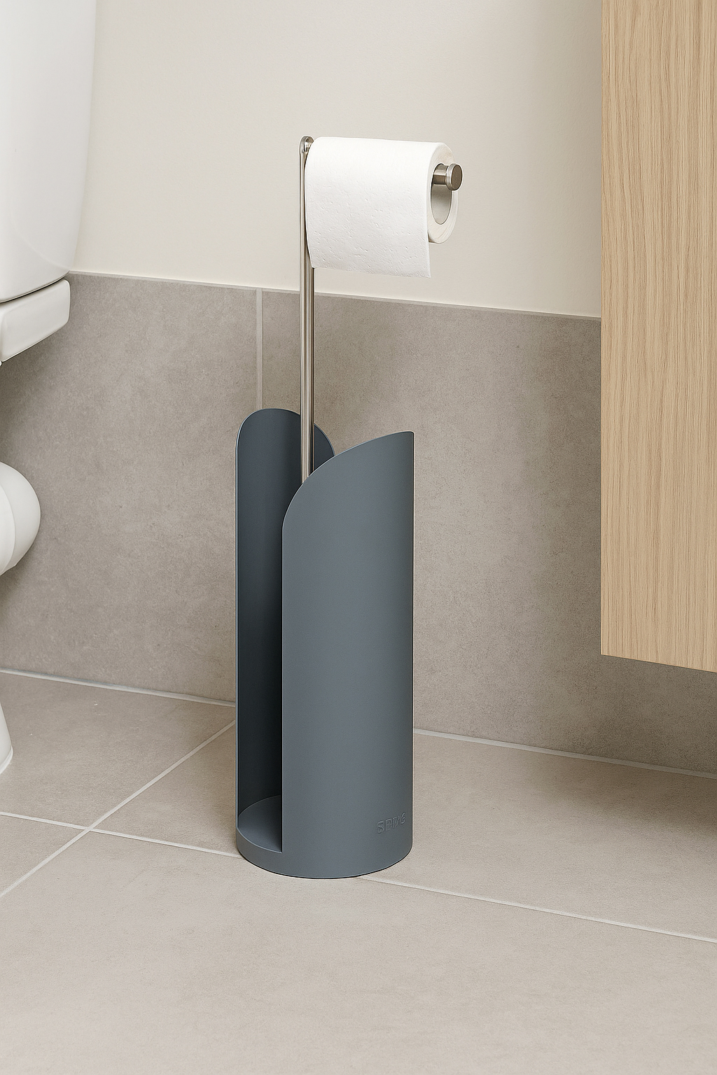 Suport hartie igienica 5Five Colors, otel, 15x60 cm, gri [6]