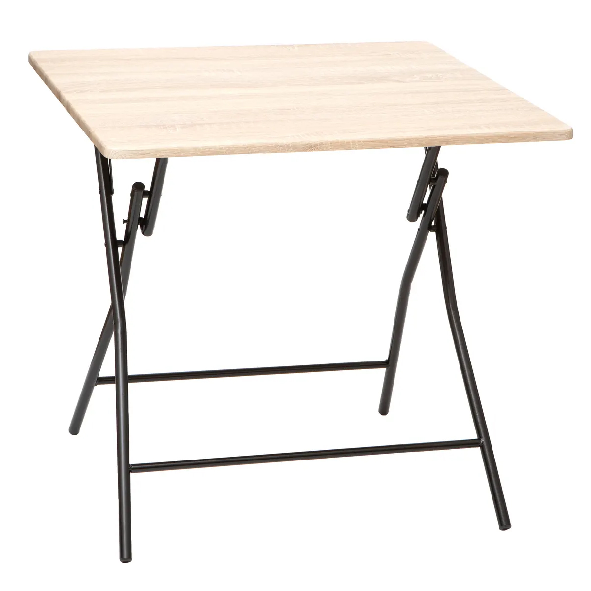 Mese living si bucatarie - Masa pliabila 5Five patrata pentru 4 persoane, MDF si otel, 80x80x75 cm, bej