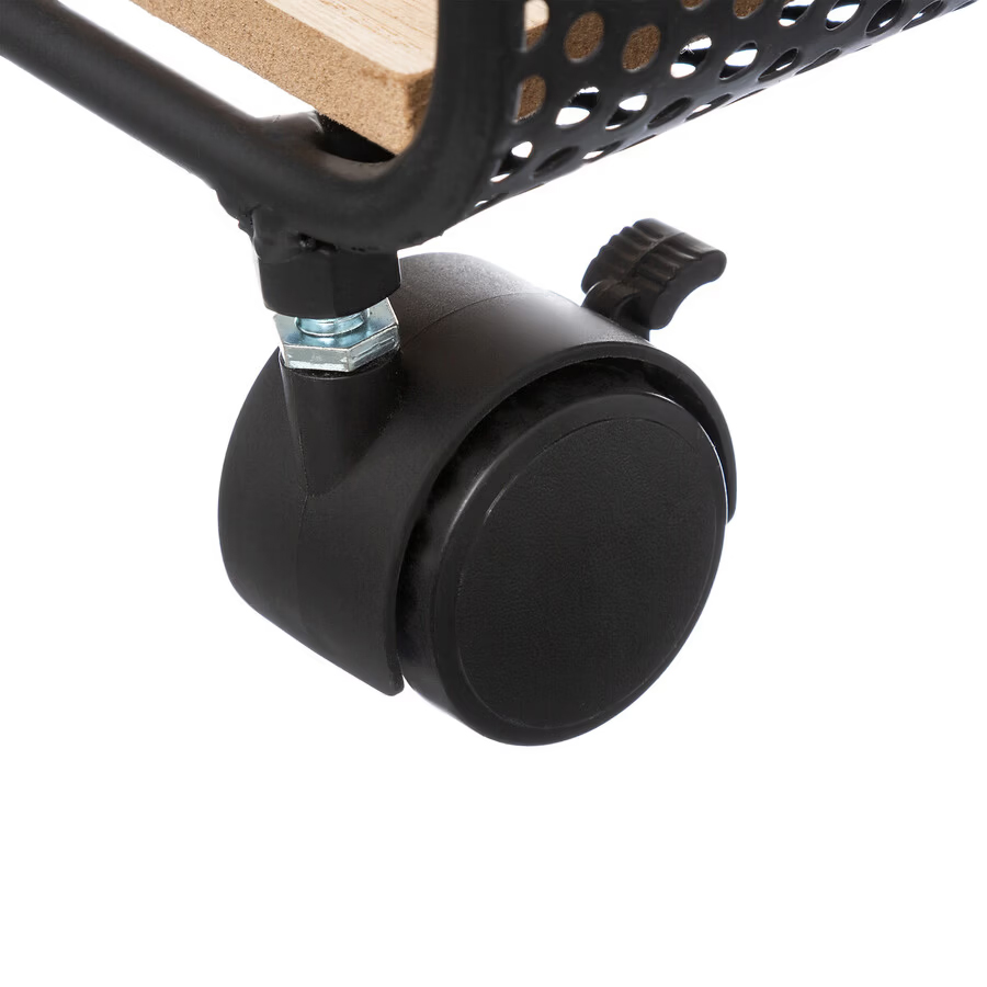 Etajera 5Five cu 2 compartimente, MDF si metal, 43x28x52 cm, negru [3]