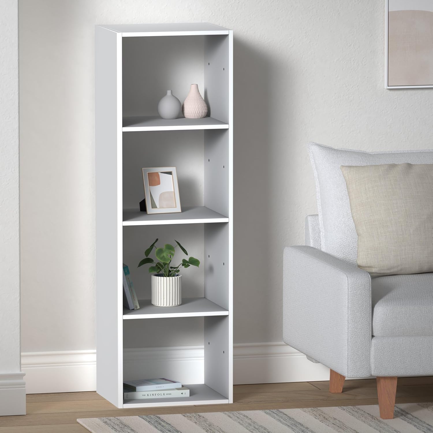 Biblioteca 5Five Mix n&apos;Modul cu 4 compartimente, 35x32x134 cm, alb [3]