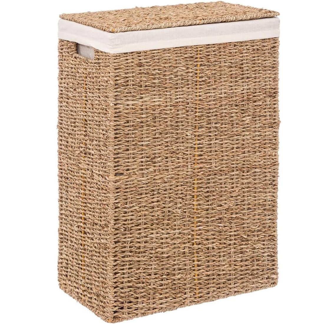 Cosuri de rufe - Cos rufe 5Five din trestie impletita, cadru metalic, 40 litri, 37x22x55 cm, maro