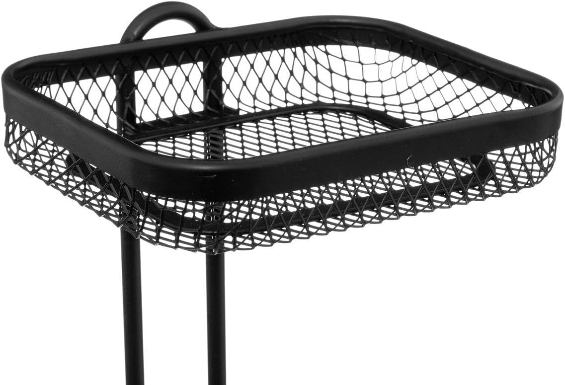 Suport hartie igienica 5Five Mayaj cu spatiu depozitare, otel, 17x16x73 cm, negru [3]