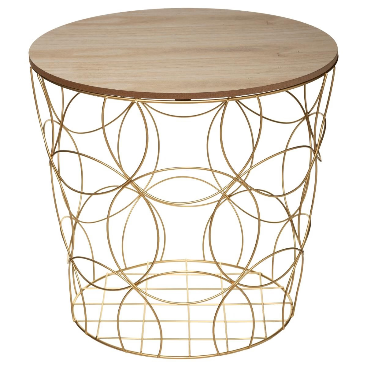 Set 3 masute cafea Atmosphera Kumi, structura metal, diametru 37, 41 si 46 cm, auriu [3]