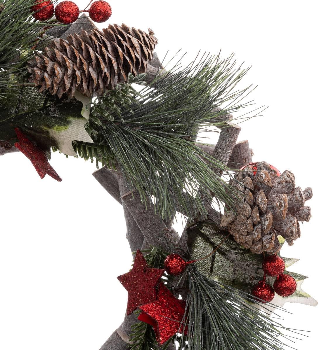 Coronita decorativa cu crengute, pentru Craciun, diametru 30 cm, cu plante uscate [2]