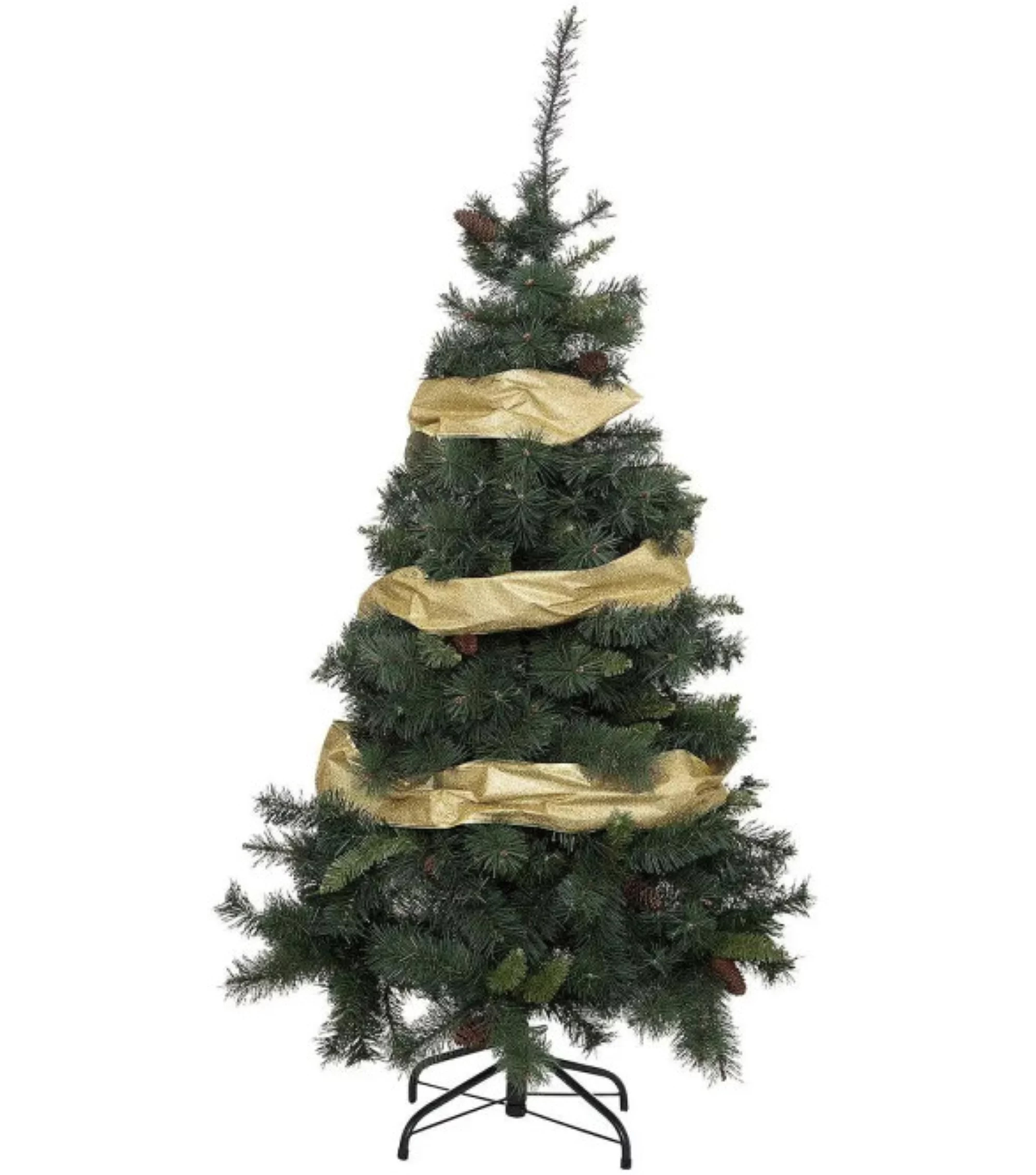 Ghirlanda decorativa panglica 12x500 cm, din PVC, aurie [2]