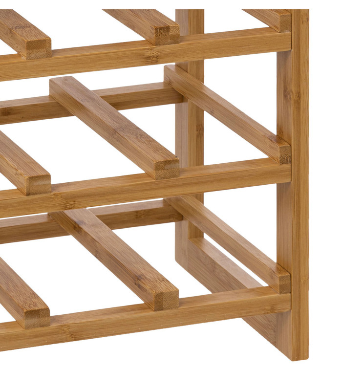 Raft sticle de vin Linha din bambus pentru 12 sticle, 35x24x47 cm, natur [3]