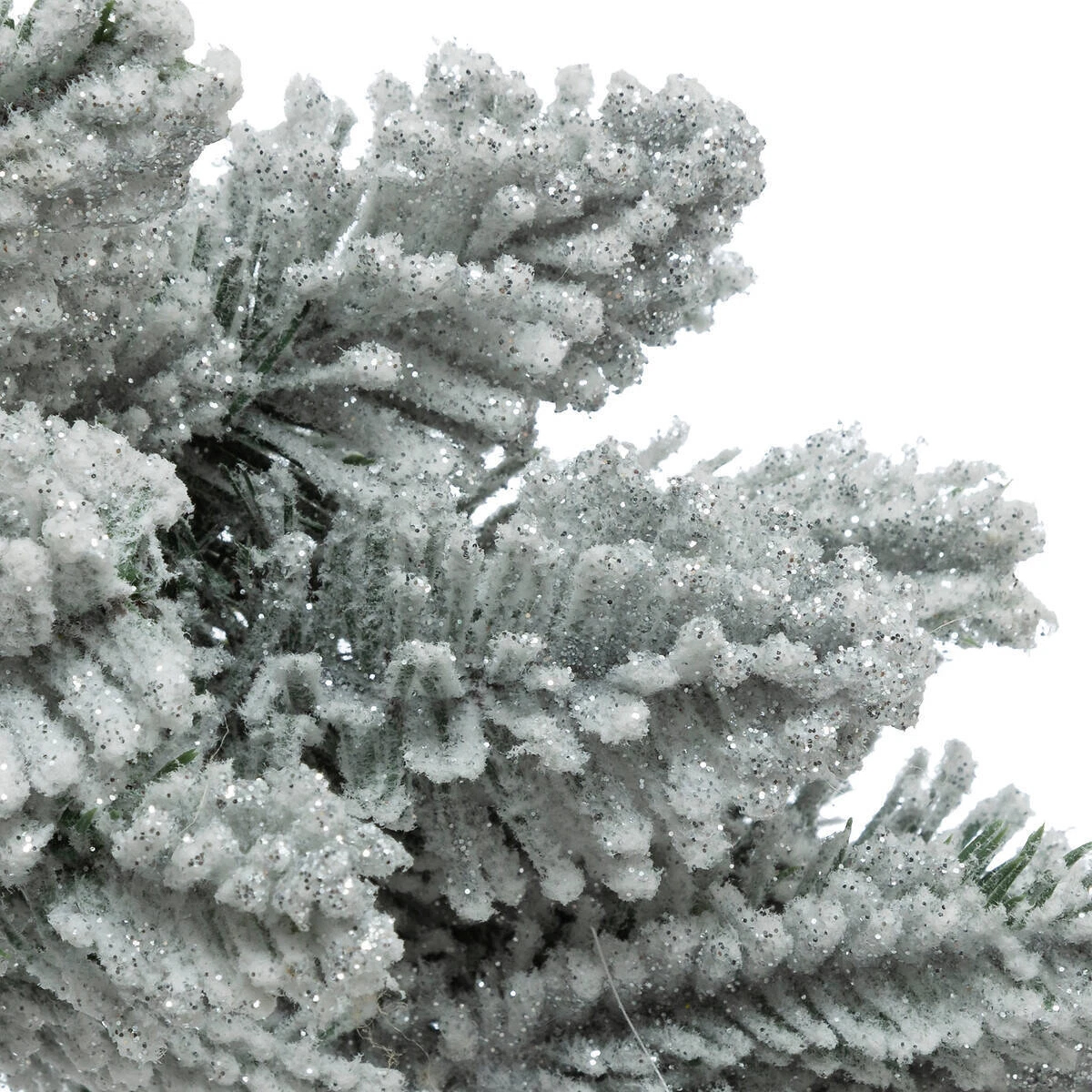 Coronita decorativa inzapezita, pentru Craciun, diametru 40 cm, verde [3]