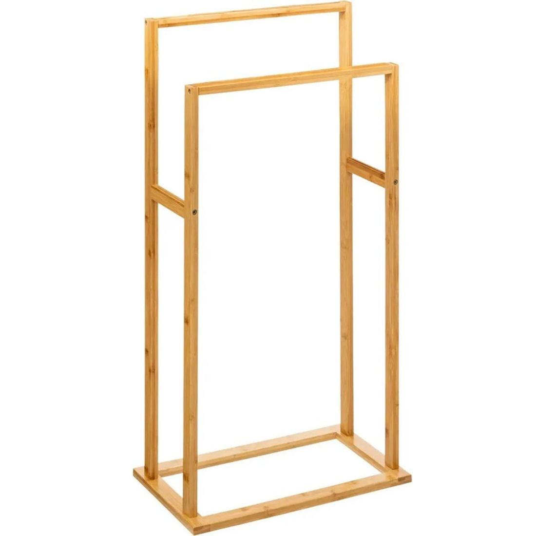 Standuri si curiere prosoape - Suport prosoape 5Five Bamboo, 2 brate, bambus, 42x24x82 cm, maro