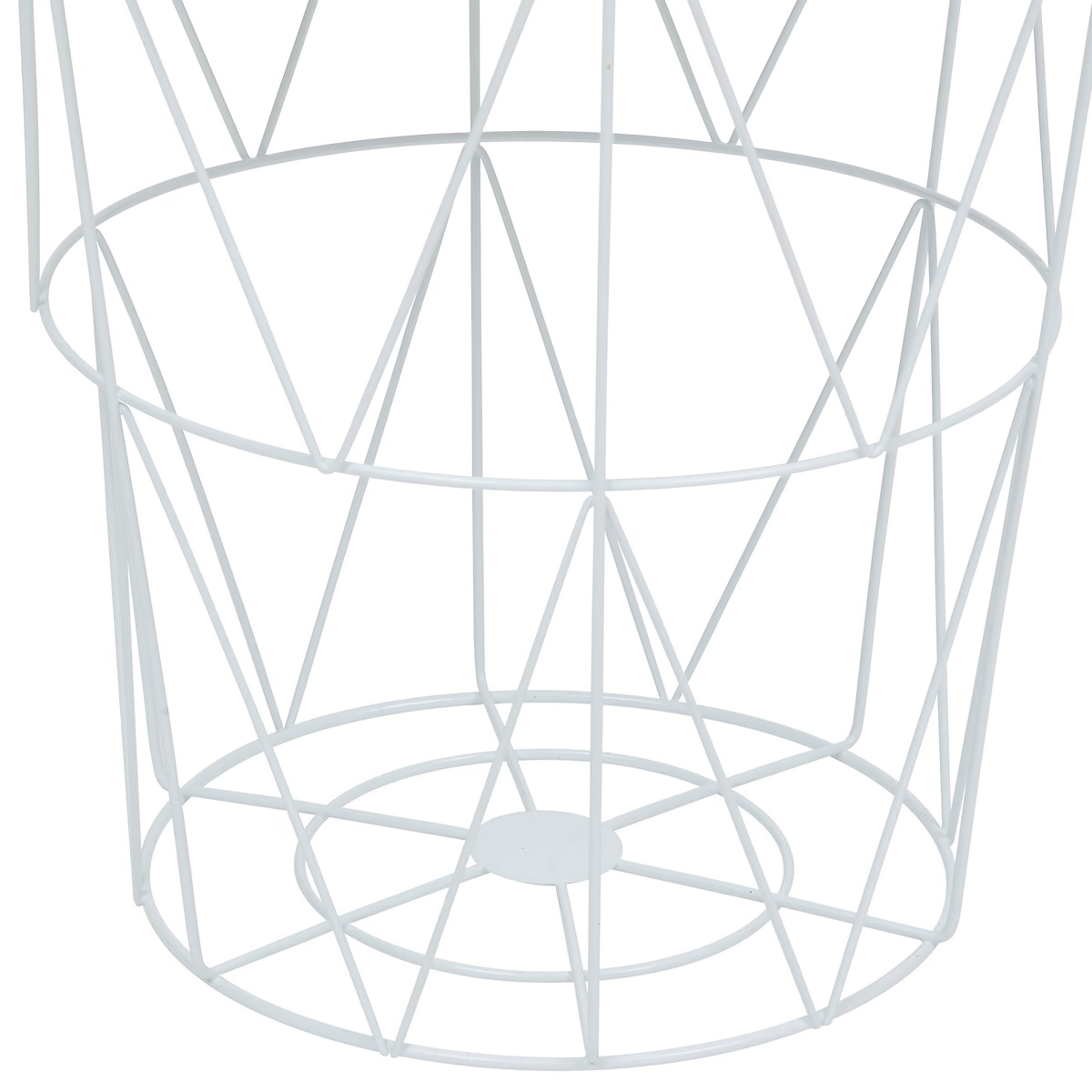 Masuta cafea cu depozitare Atmosphera Kumi, otel, 37x40 cm, alb [6]