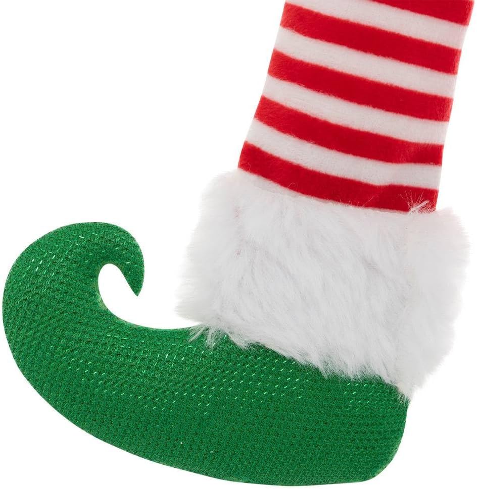 Fundita decorativa elfi pentru bradul de Craciun, 24x32 cm, verde si rosu [2]