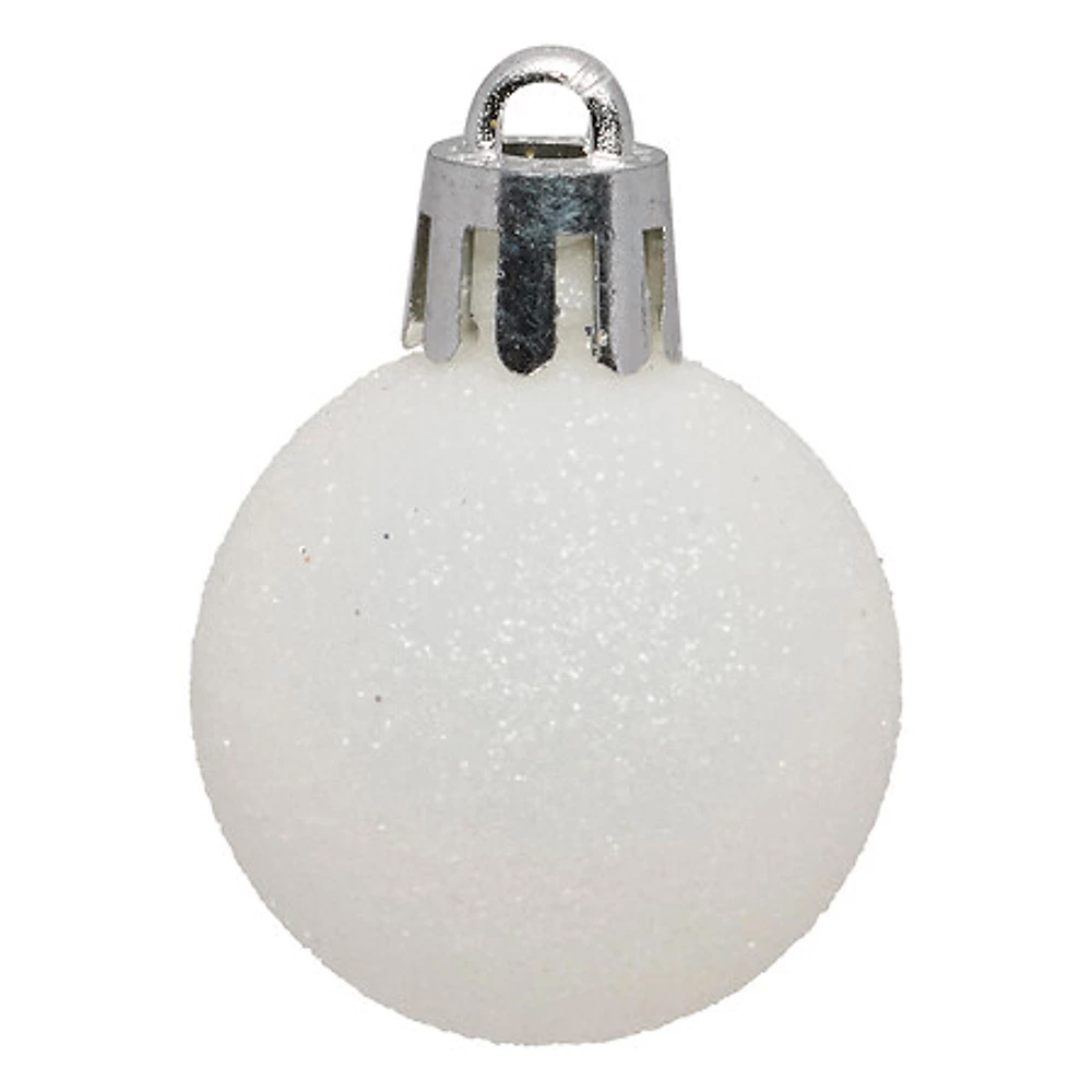 Set decoratiuni Craciun, 44 piese, cu globuri, ghirlanda si varf de brad, albastru si alb [4]