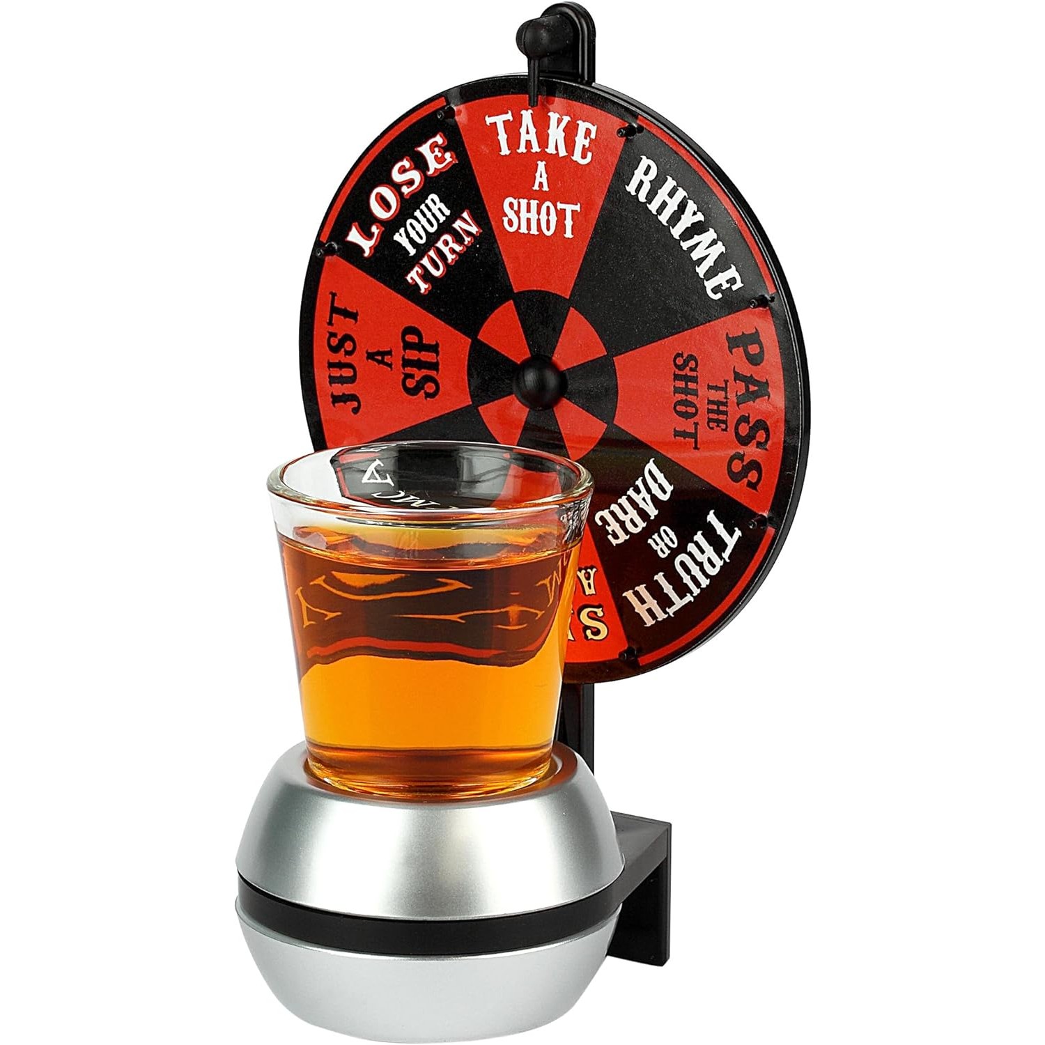Jocuri de societate - Joc roata cu shoturi , pentru petrecere, 16 x 10 x 7 cm, pahar inclus