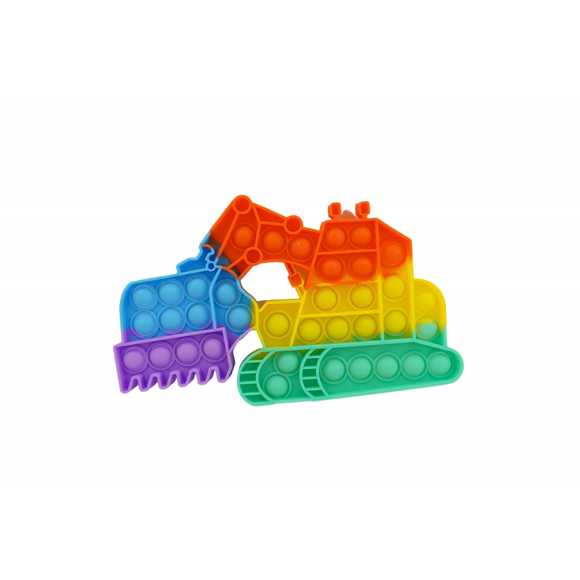Jucarii Senzoriale, Fidget Toys - Jucarie antistres din silicon , Pop it Now and Flip It ,Excavator ,Multicolor ,Model 4