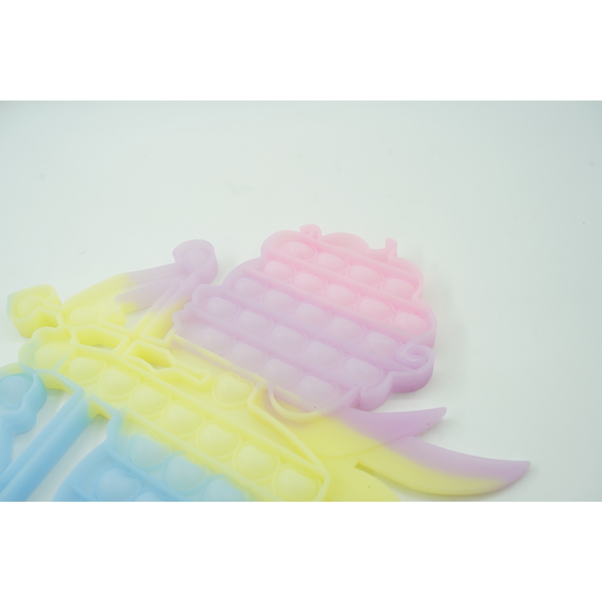 Jucarie antistres din silicon , Pop it Now and Flip It , 40x45 cm, Cupidon, Fosforescent, Multicolor [3]