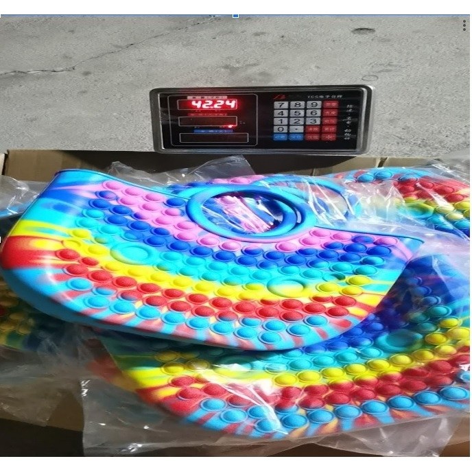 Jucarie Antistres din silicon , Pop It Now And Flip It, Geanta mare, 28 cm, Multicolor, Model 3 [2]