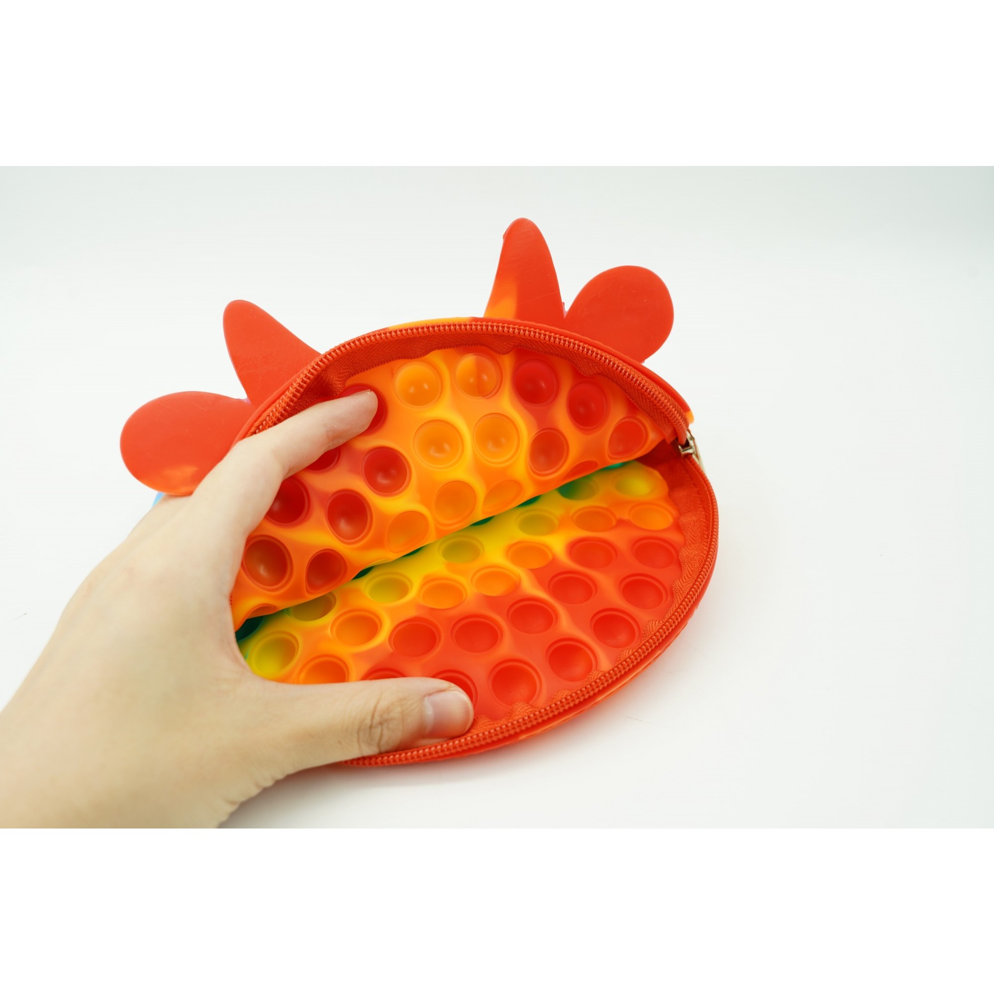 Jucarie antistres din silicon, Pop it Now and Flip It, , Geanta, Model 4, Multicolor [5]