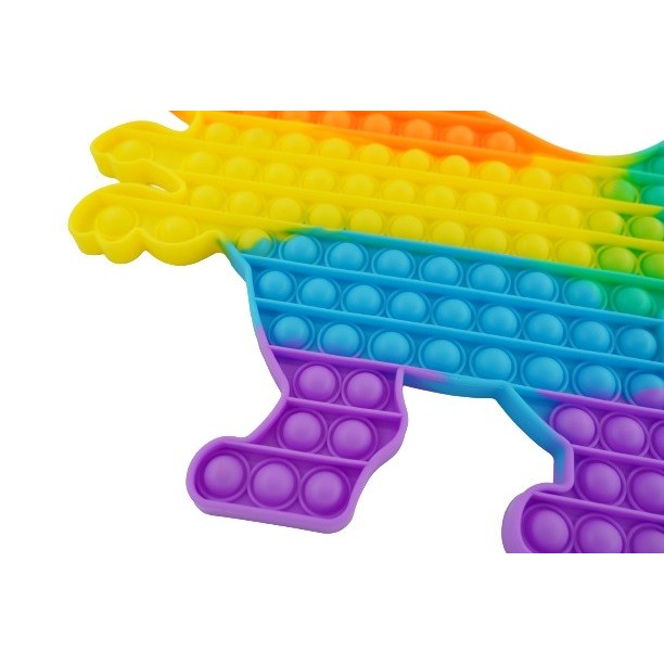 Jucarie antistres din silicon Pop it now, forma Dinozaur, multicolor, urias [5]