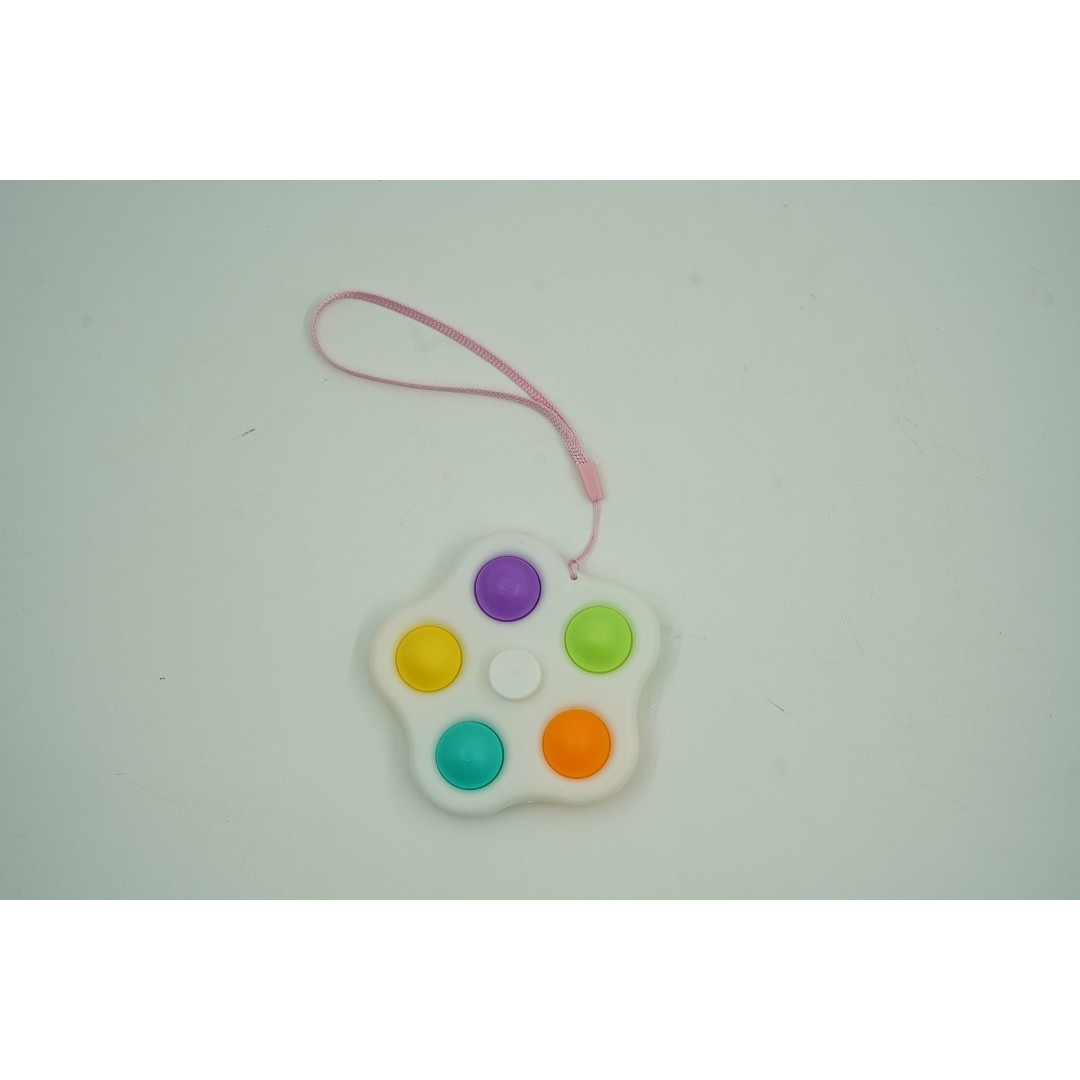 Jucarii Senzoriale, Fidget Toys - Jucarie antistres simple dimple fidget toy spinner cu 5 buline, Alb