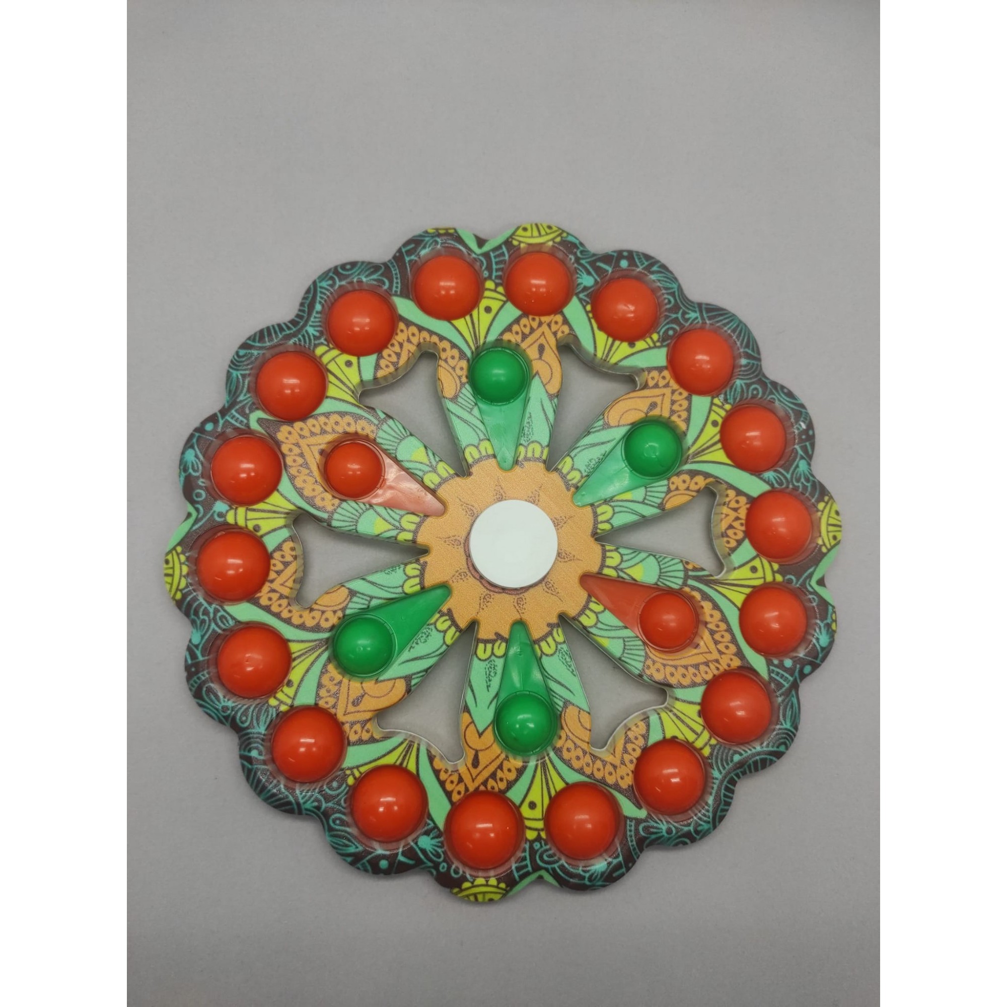 Jucarie Antistres, , Model Simple Dimple, Fidget Toy Spinner, cu 24 Buline, Multicolor [7]