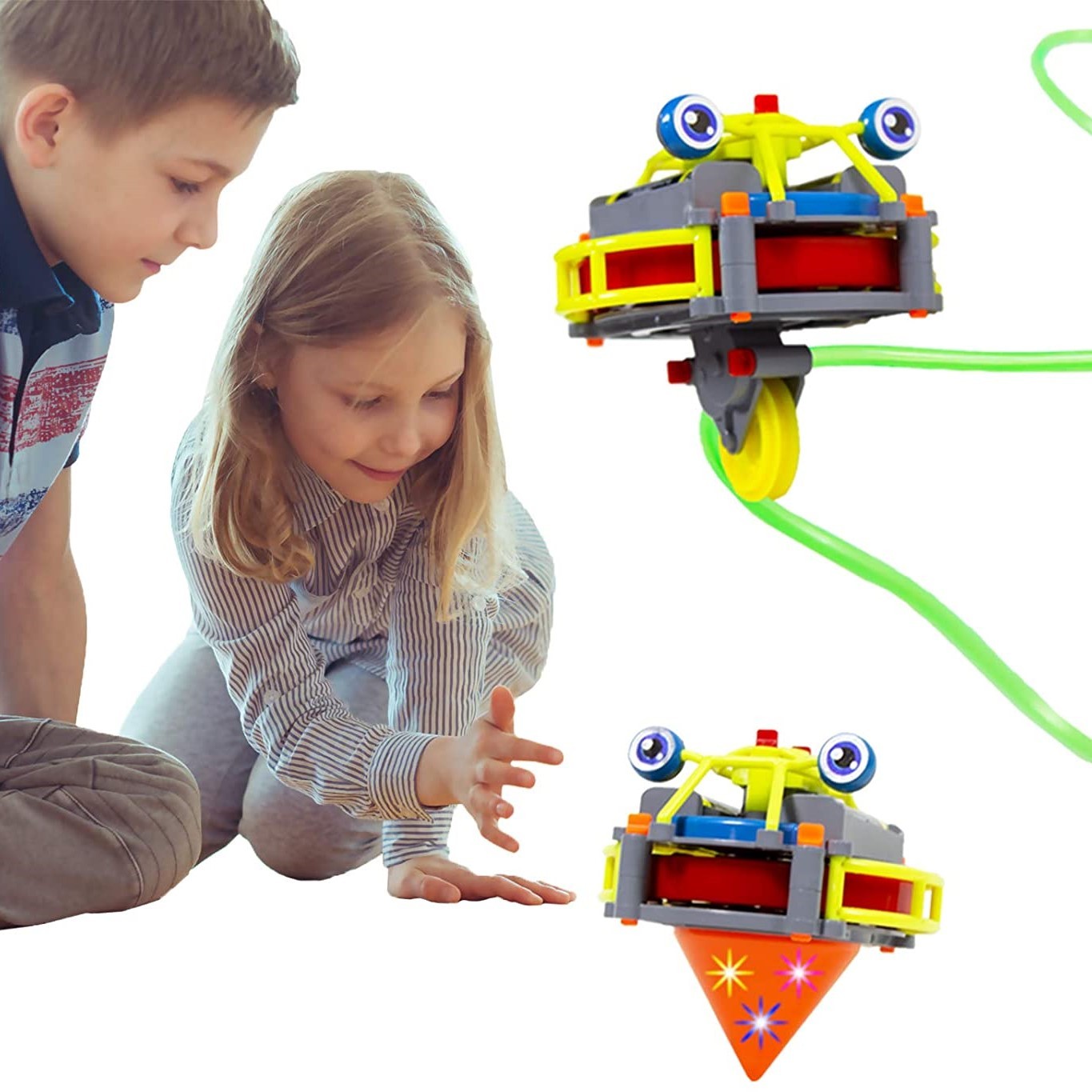 Jucarie circuit pentru copii, , Broscuta pe monociclu, Galben [3]