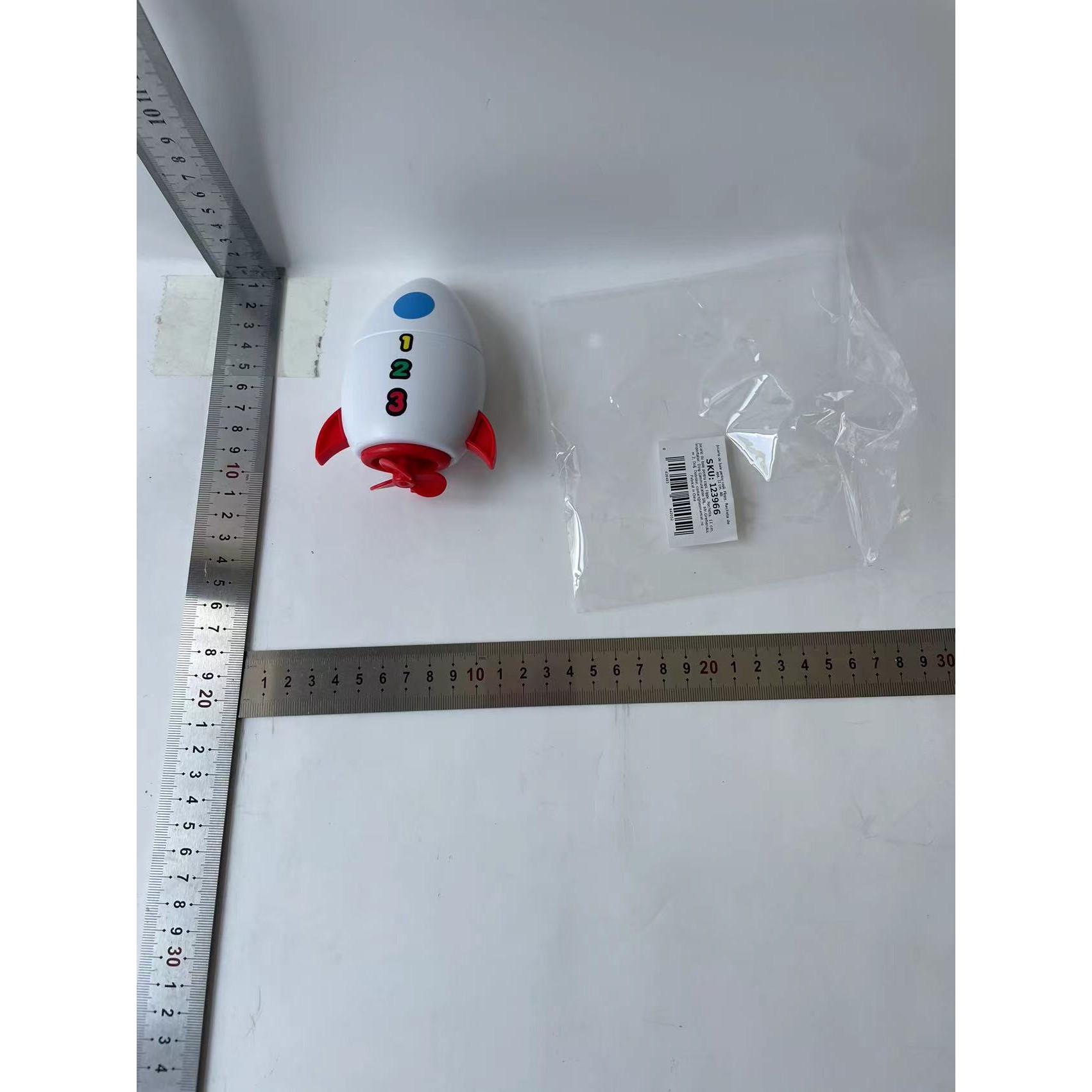 Jucarie de baie pentru copii, , Racheta de apa, 11 cm, Alb [10]