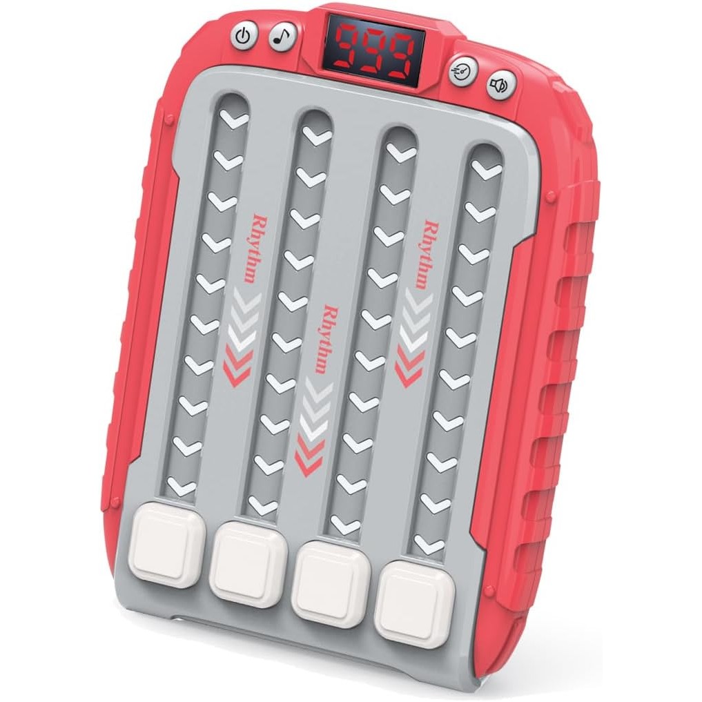 ✨TOATE PRODUSELE✨ - Jucarie Interactiva, , Joc Rhythm, +3 Ani, din ABS, 6 Niveluri, 15 x 3 x 11 cm, Functie Muzicala, Rosu