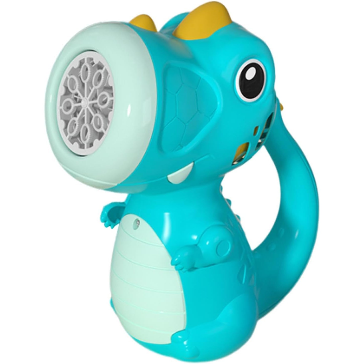 ✨TOATE PRODUSELE✨ - Jucarie Interactiva pentru Baloane de Sapun, , Sunete si Lumini, Model Dinozaur, cu 8 Orificii, 17.1 x 10.4 x 21.5 cm, Albastru