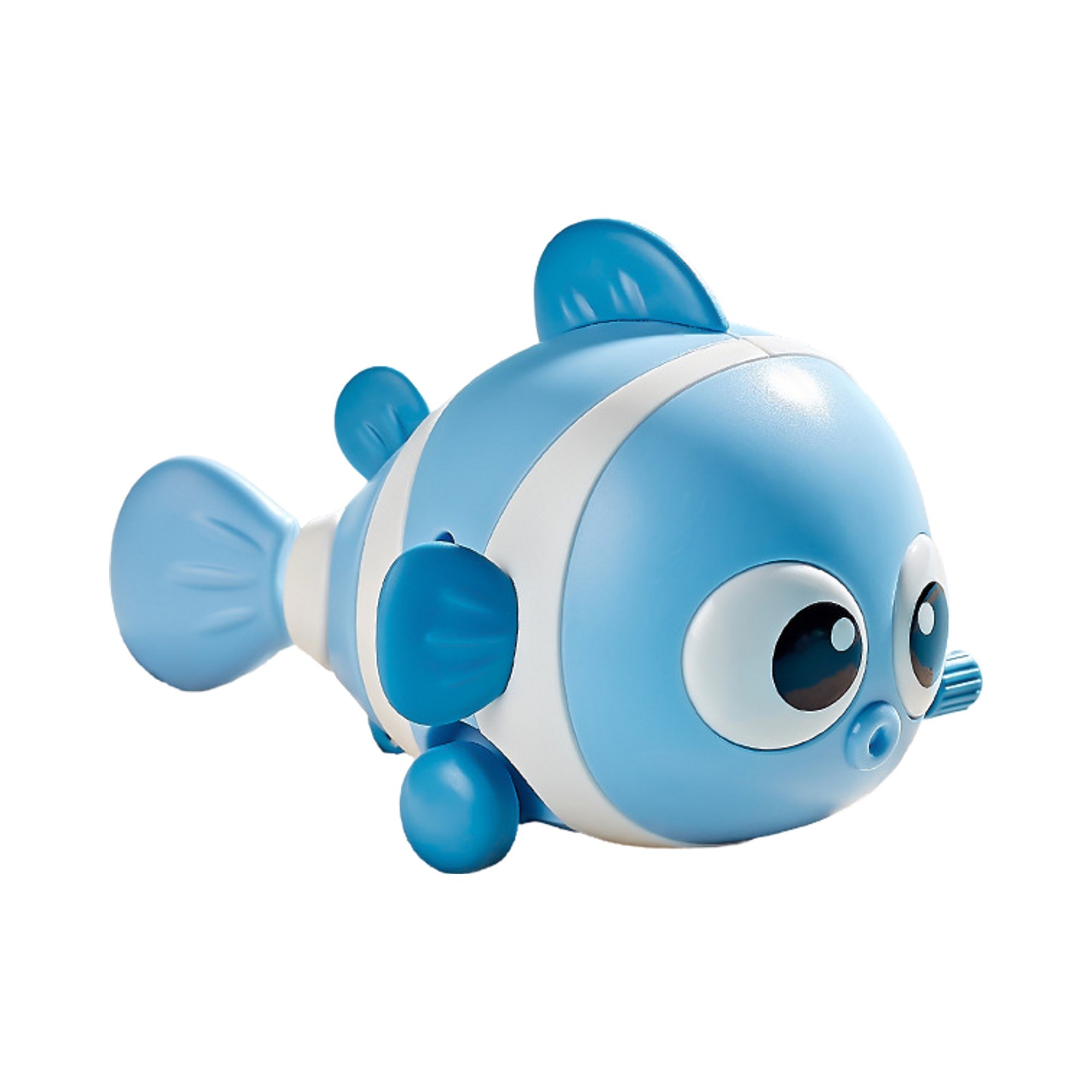 Jucarii Senzoriale, Fidget Toys - Jucarie mecanica pentru copii , pestisor haios, cu cheita, distractiv, se taraste, se misca, 11 x 9 x 7.5 cm cm, albastru