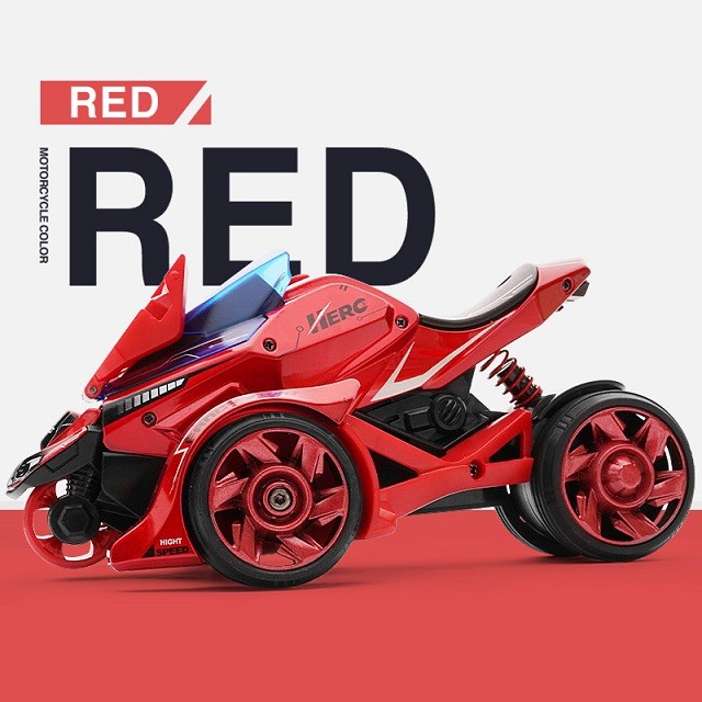 Jucarie pentru copii, masina cu extensie de motocicleta, 2 in 1, rosie [5]