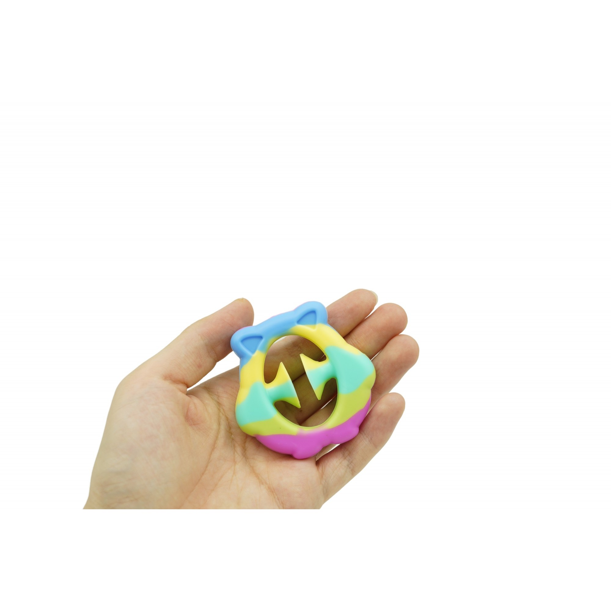 Jucarie senzoriala antistres cu ventuza de decompresie, Antrenare antebrat, Fidget Toy, Model Ursulet, Macarons [2]